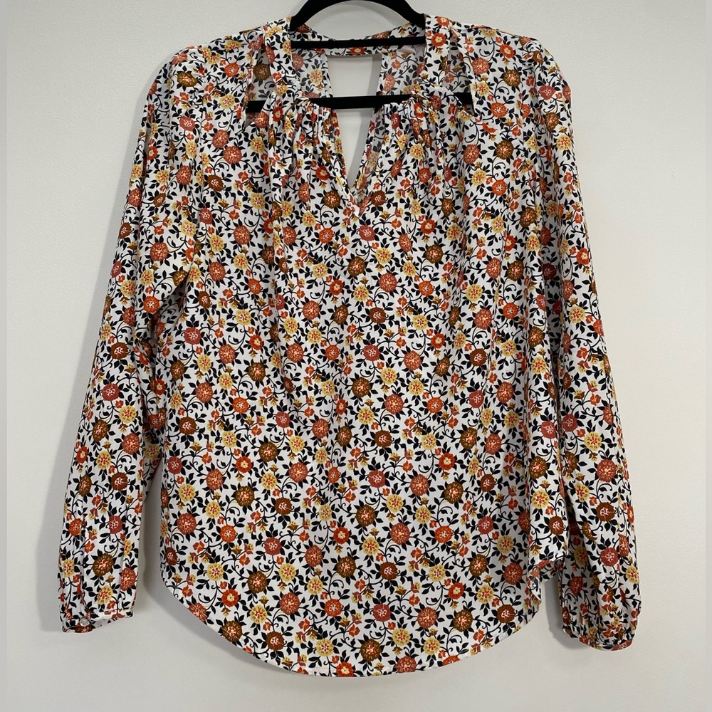 Nannette by Nannette Lepore Floral Pattern Blouse Size Small